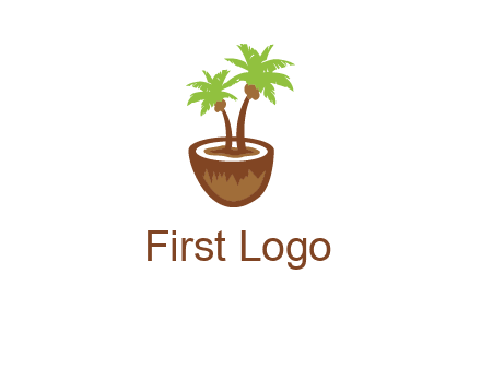 coconut tree travel icon