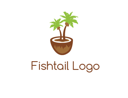 coconut tree travel icon