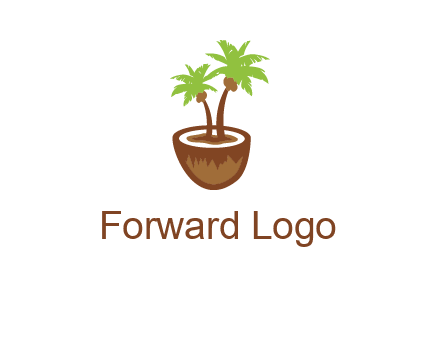 coconut tree travel icon