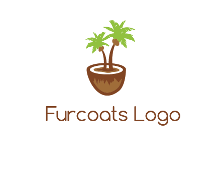 coconut tree travel icon
