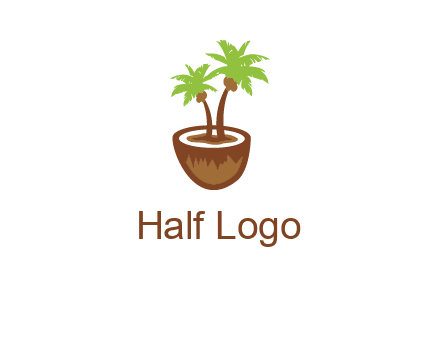 coconut tree travel icon