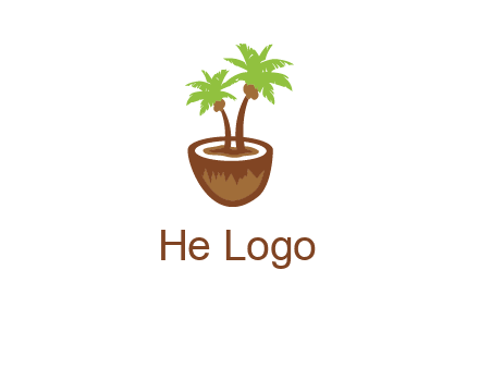 coconut tree travel icon