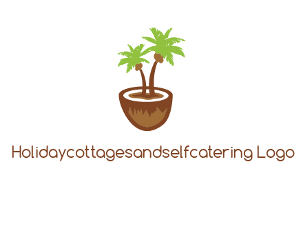 coconut tree travel icon