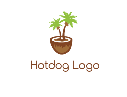 coconut tree travel icon