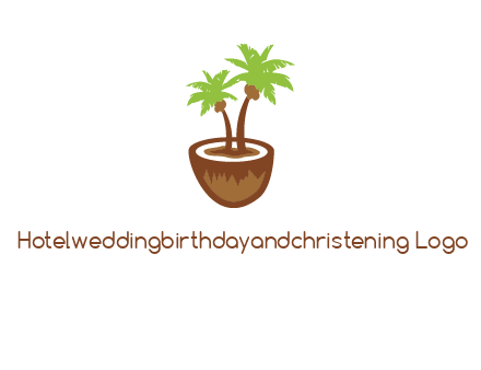 coconut tree travel icon