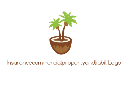coconut tree travel icon