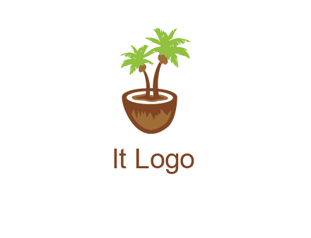 coconut tree travel icon