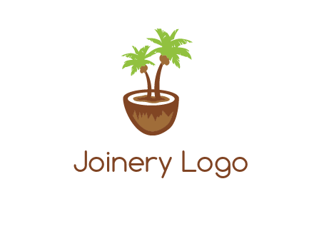 coconut tree travel icon