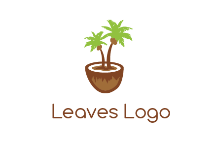 coconut tree travel icon