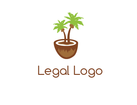 coconut tree travel icon