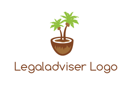 coconut tree travel icon