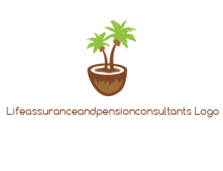 coconut tree travel icon
