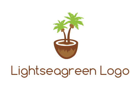 coconut tree travel icon