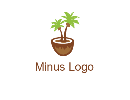 coconut tree travel icon