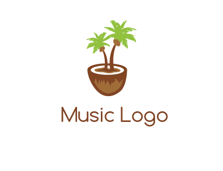 coconut tree travel icon