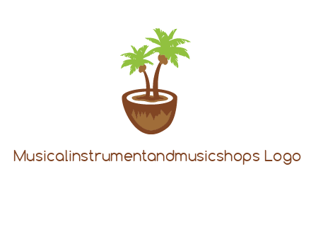 coconut tree travel icon