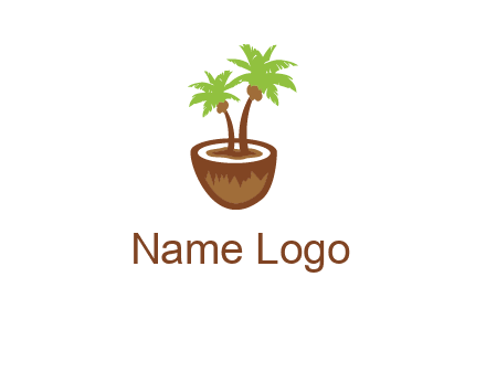 coconut tree travel icon