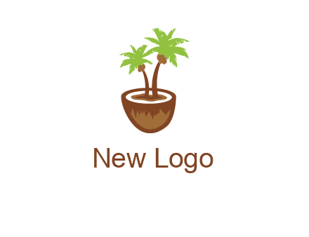 coconut tree travel icon