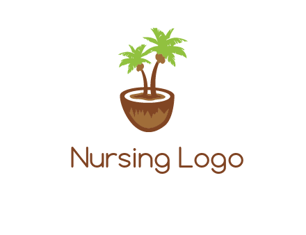 coconut tree travel icon