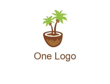 coconut tree travel icon