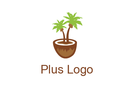 coconut tree travel icon