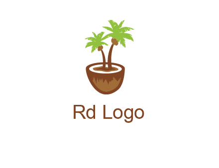 coconut tree travel icon