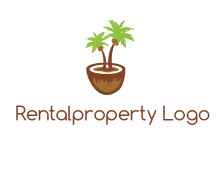 coconut tree travel icon