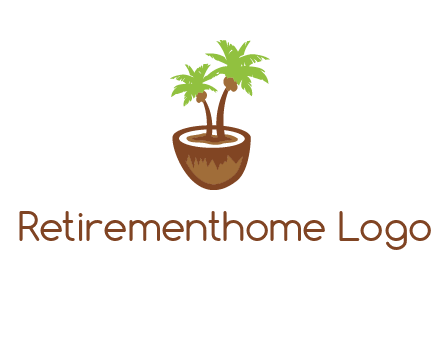 coconut tree travel icon