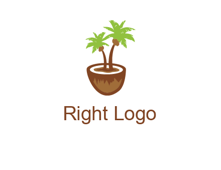 coconut tree travel icon