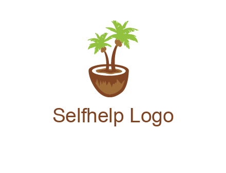 coconut tree travel icon