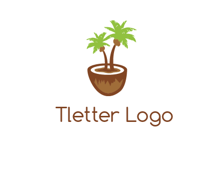 coconut tree travel icon