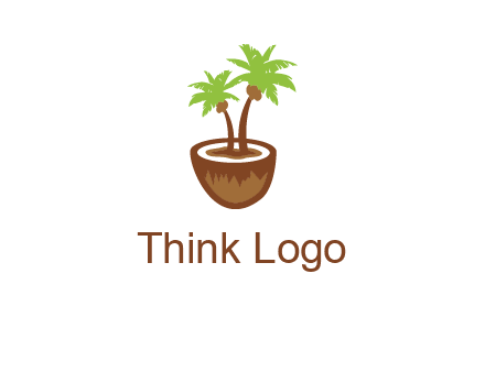 coconut tree travel icon