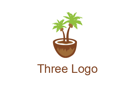 coconut tree travel icon