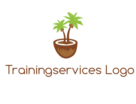 coconut tree travel icon