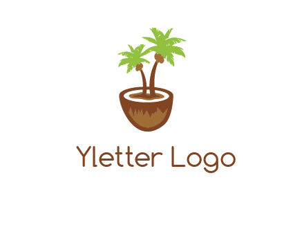 coconut tree travel icon