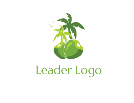 coconut tree travel logo