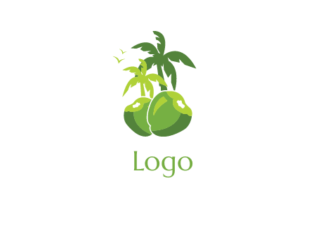 coconut tree travel logo
