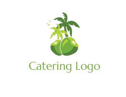 coconut tree travel logo