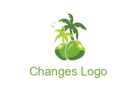 coconut tree travel logo
