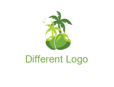 coconut tree travel logo