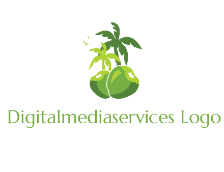 coconut tree travel logo