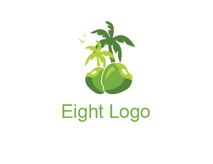 coconut tree travel logo