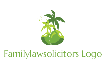coconut tree travel logo