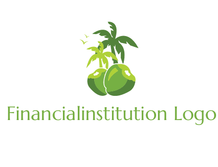 coconut tree travel logo