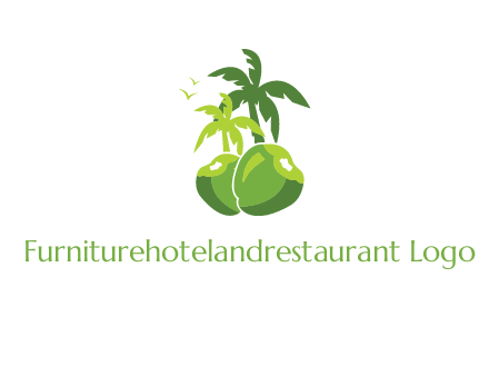 coconut tree travel logo