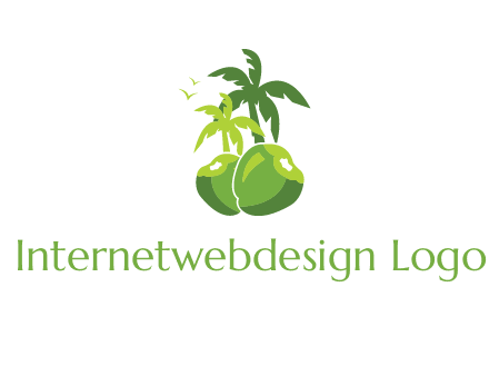 coconut tree travel logo