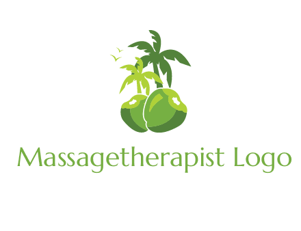 coconut tree travel logo