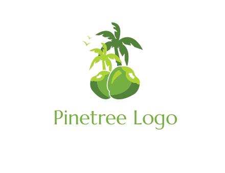 coconut tree travel logo