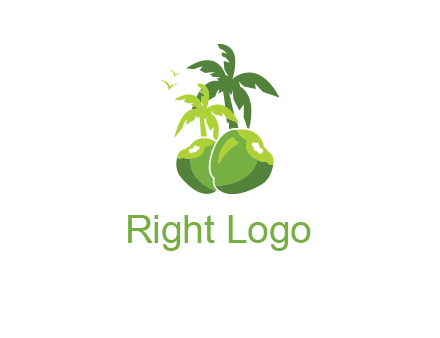 coconut tree travel logo