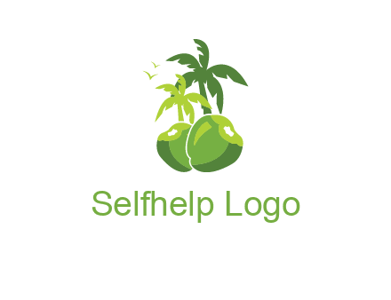 coconut tree travel logo